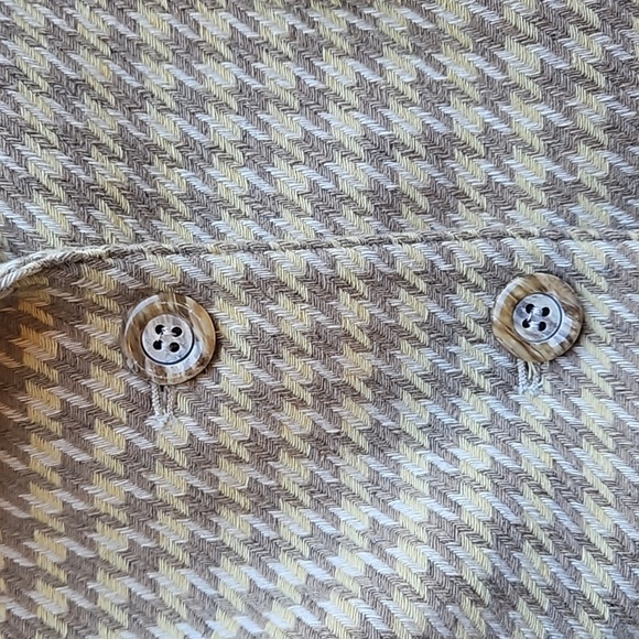 Noviello Bloom Vintage Academia Beige Tan Floral Houndstooth Wool Blazer 8 - Picture 6 of 8